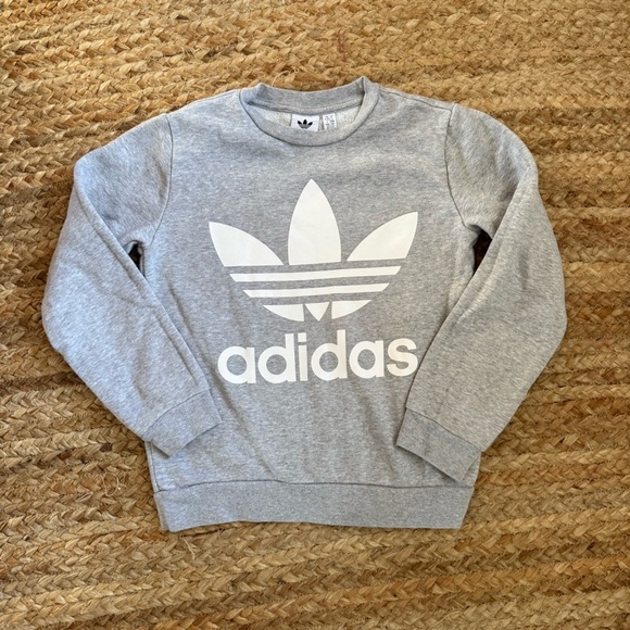 adidas Other - Adidas Kids Small Gray Crewneck Logo Sweatshirt